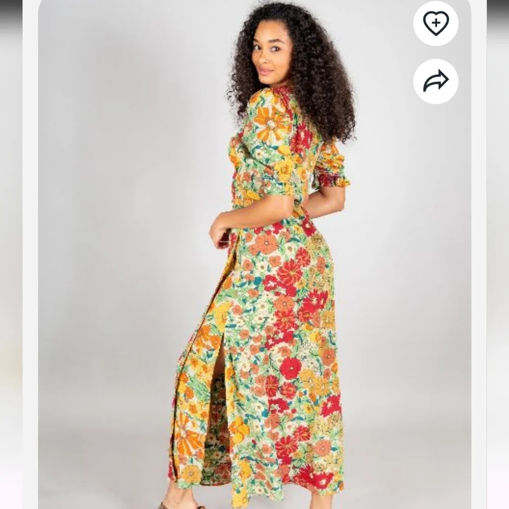 SOPHIA NATURAL LIFE MAXI FLORAL WRAP DRESS NWT SIZE MEDIUM - Picture 11 of 15